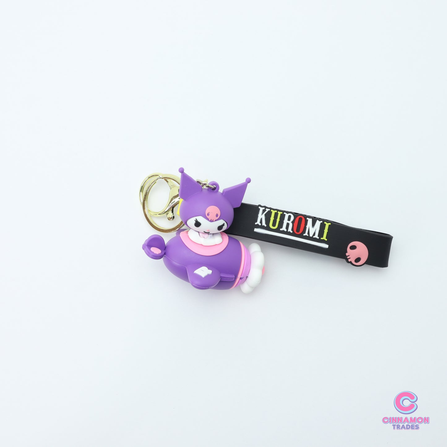 Cute Purple Kuromii Soft PVC Keychain - Kawaii Gift