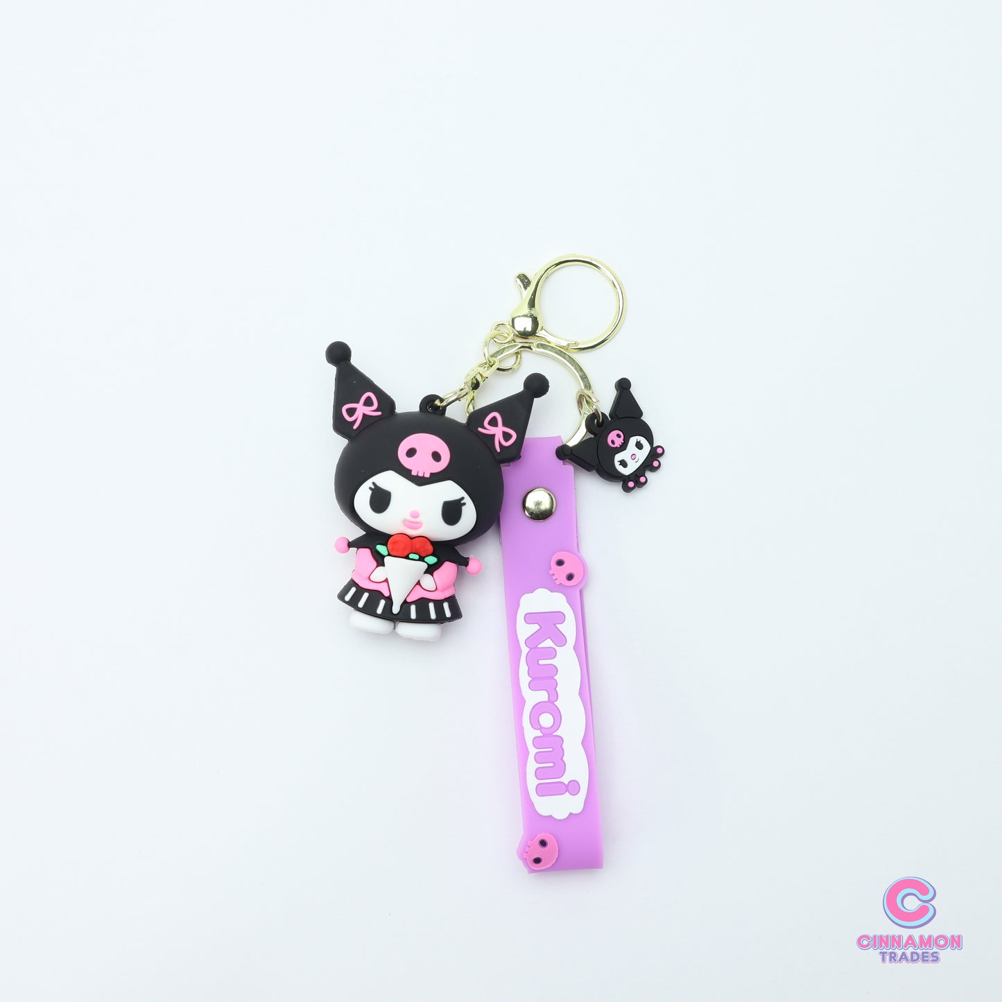 Cute Purple Kuromii Soft PVC Keychain - Kawaii Gift