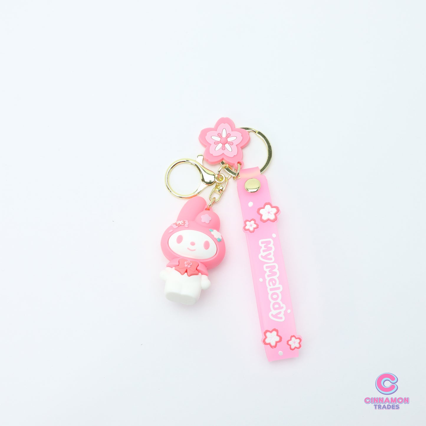 Cute Pink Melodyy Flower Soft PVC Keychain - Kawaii Gift